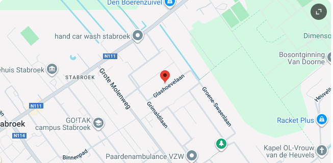 Kaart met de locatie van JV3D Prints in Stabroek